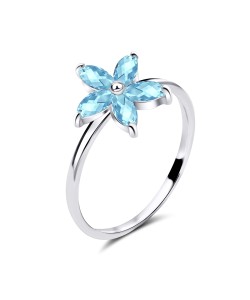 Flower CZ Silver Rings NSR-54